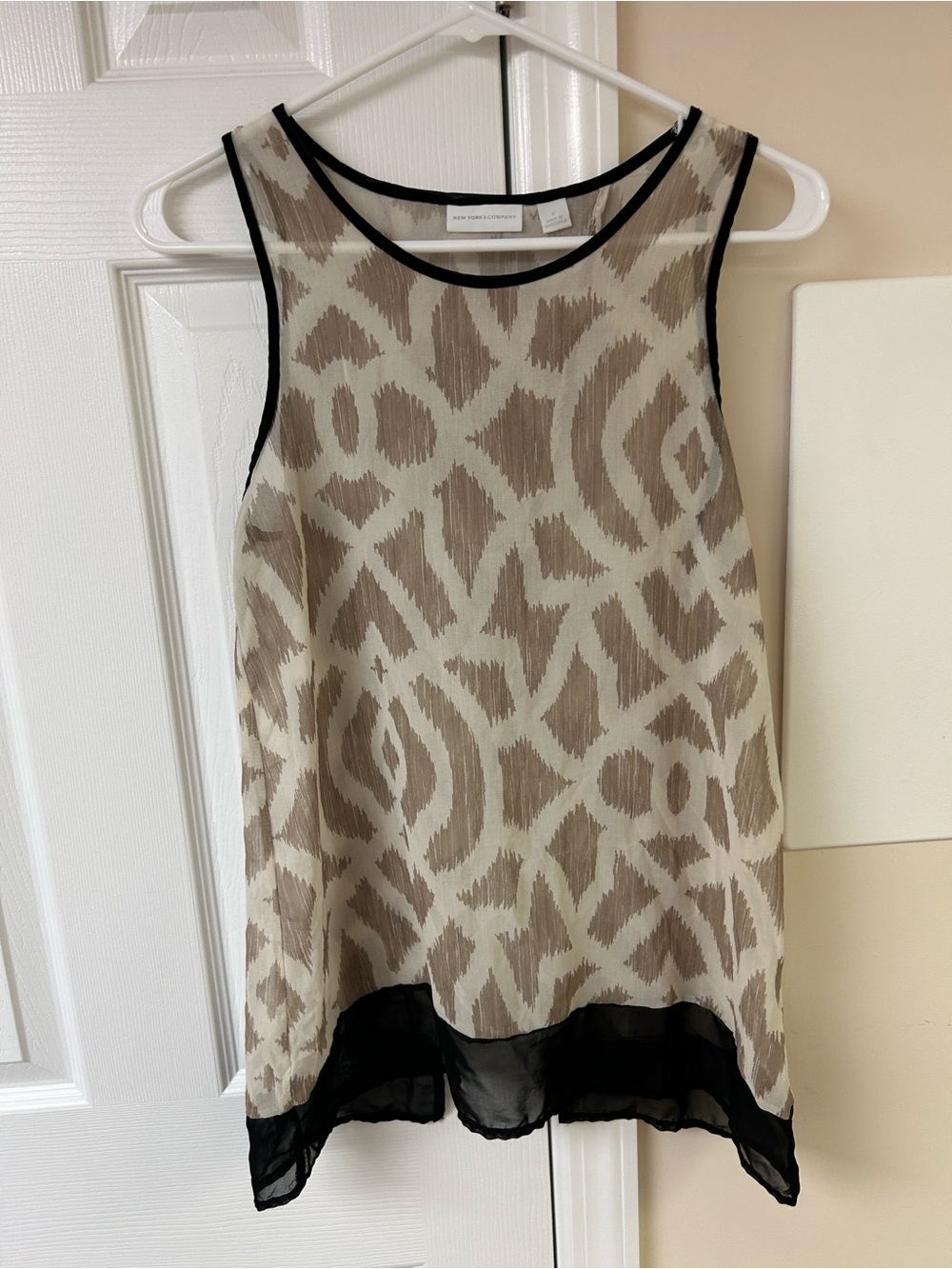 New York & Company Sheer Sleeveless Tank Top Blouse
